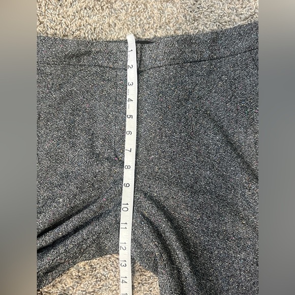 Talbots Gray Trousers Straight Leg Style Tweed print pockets stretch  size 8 - Picture 13 of 15